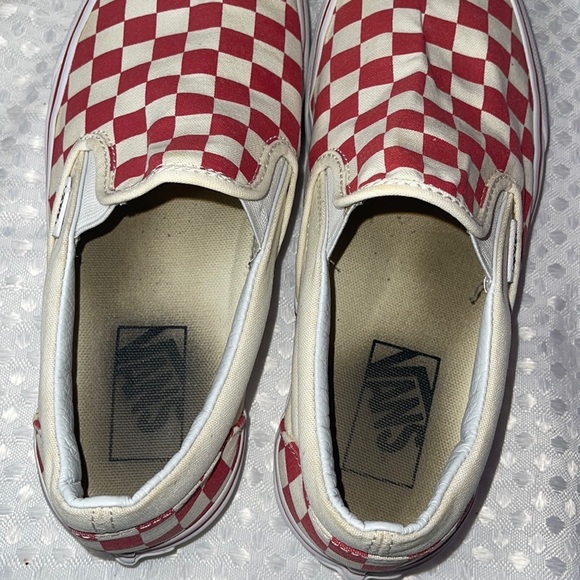 Vans Unisex Classic 721278 Red White Checkered Shoes Sneakers Size M 5.5 W 7. - Picture 5 of 6